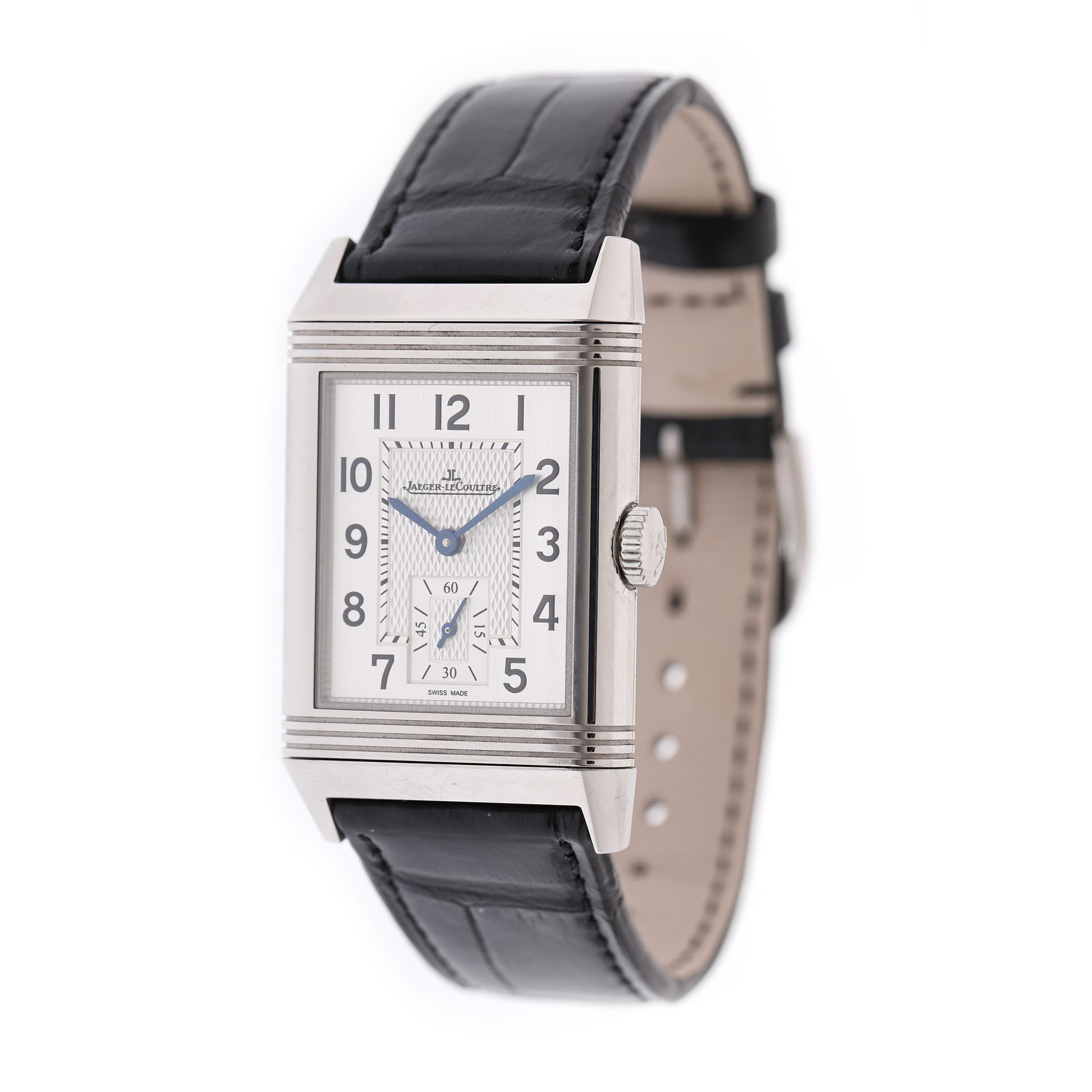 Jaeger LeCoultre Reverso Classique wristwatch, men's stainless steel, 46 x 27 mm&hellip;