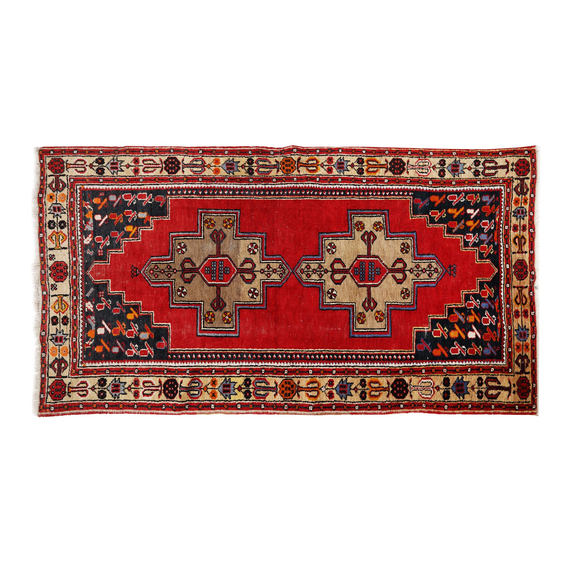 Hamadan wool carpet, decorated with specific motifs, Iran, middle of the 20th ce&hellip;