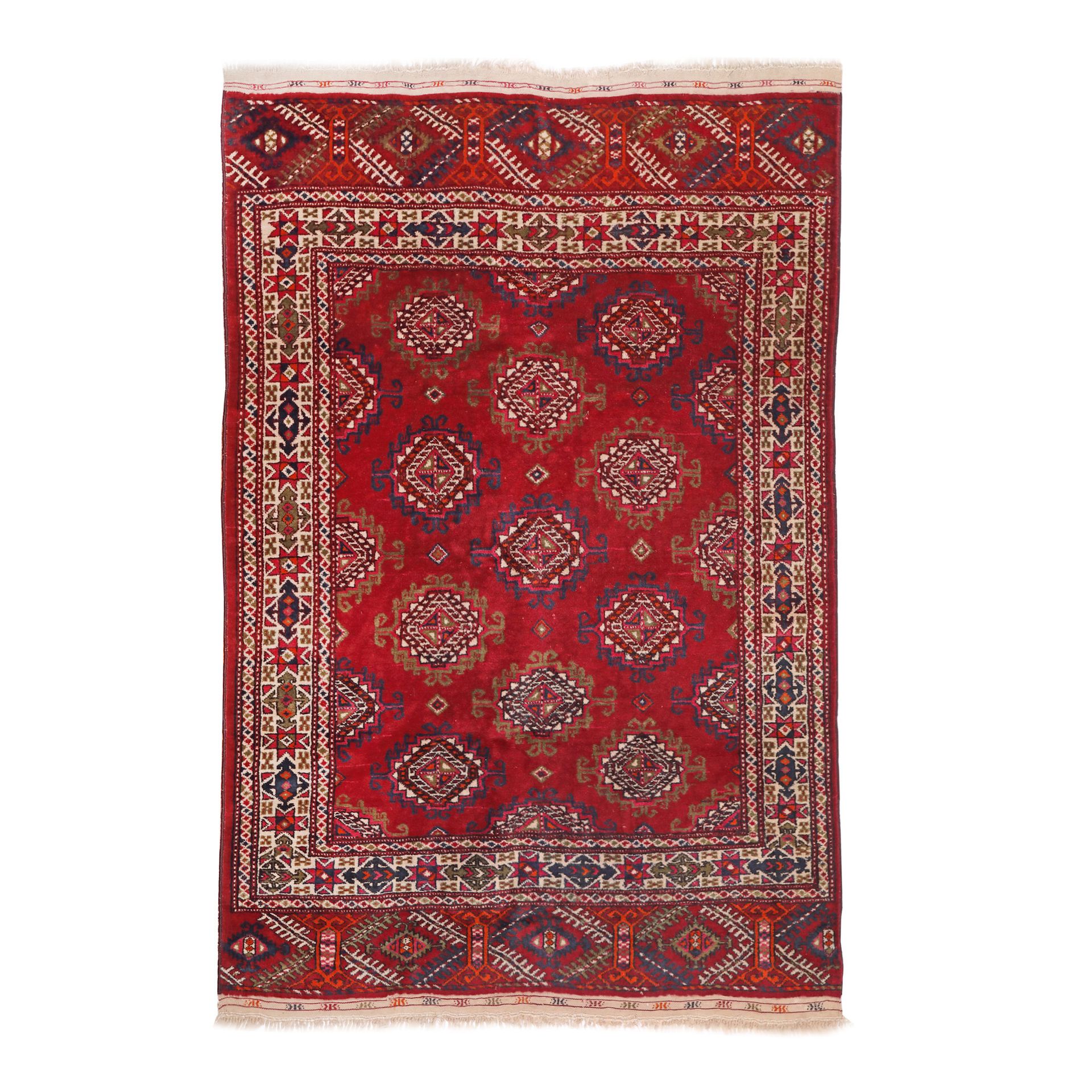 Wool carpet, attributed to Salor tribe, Turkmenistan, ca. 1920 wool on wool warp&hellip;