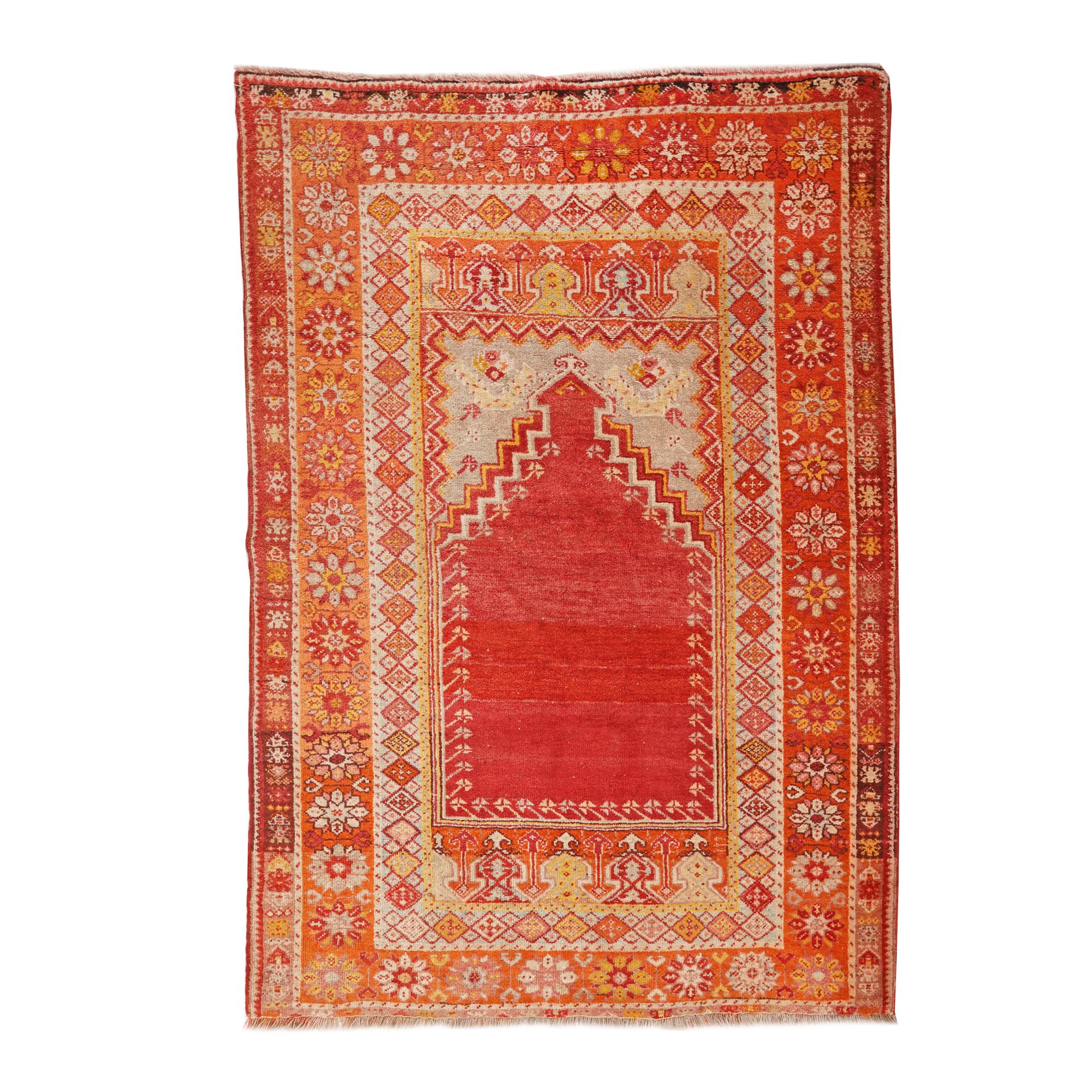 Kirsehir prayer wool carpet, Turkey, ca. 1850 wool on wool warp, 180 × 127 cm