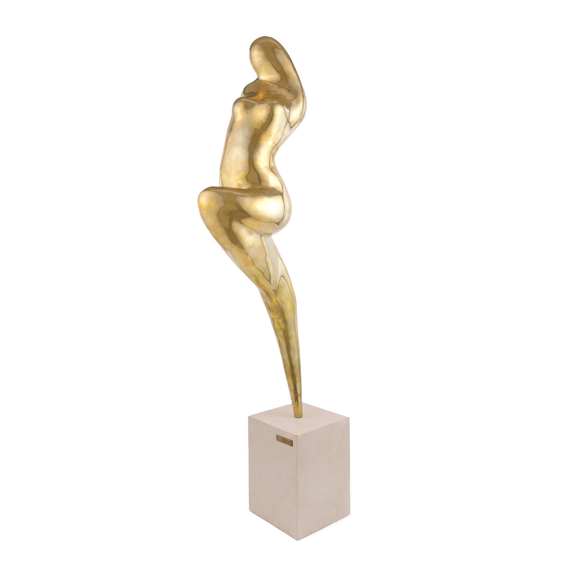 Marcel Guguianu, Elan bronze, 91 x 15 x 8 cm,