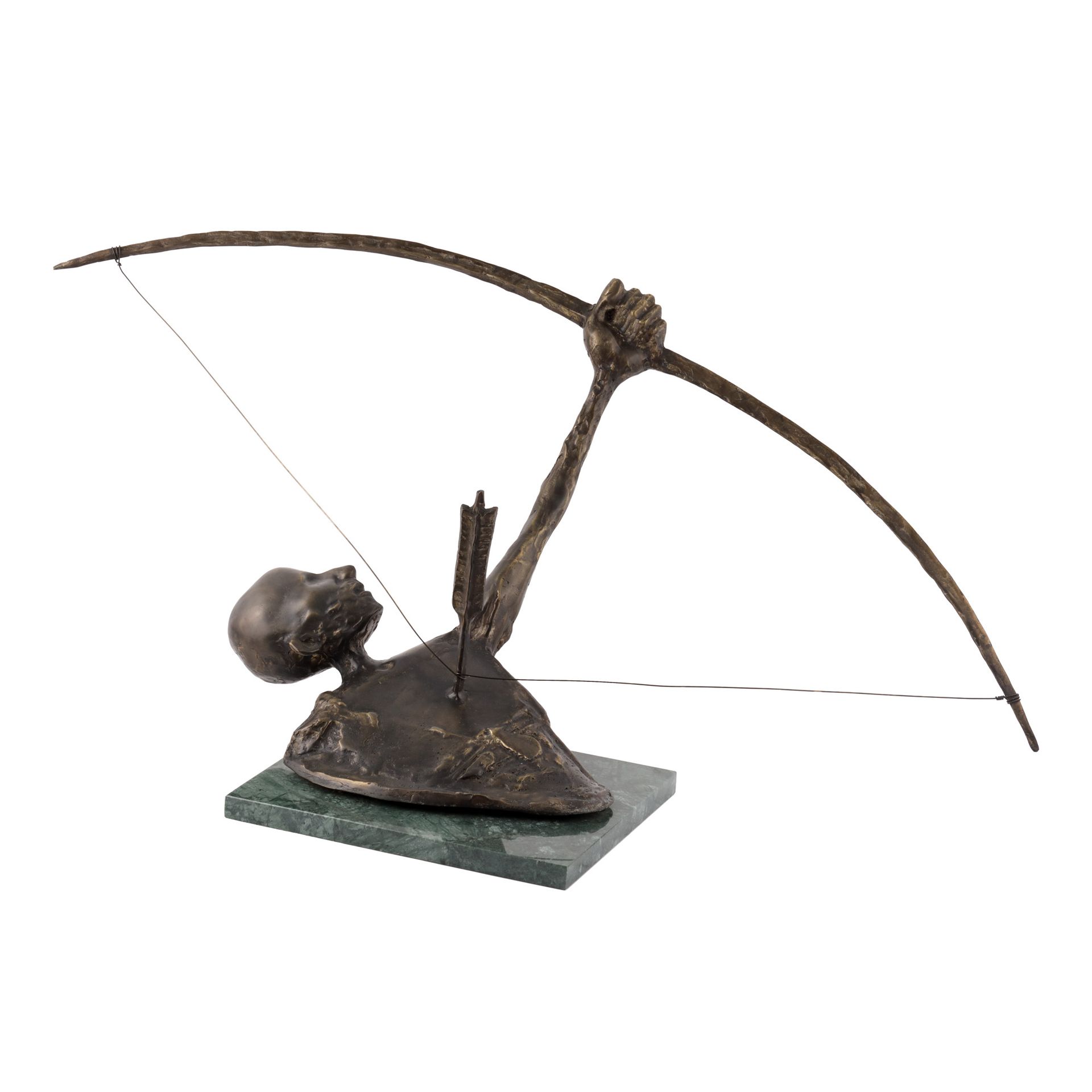 Ion Iancuţ, Archer bronze, 91 x 53, signed on the left side, "Iancut"