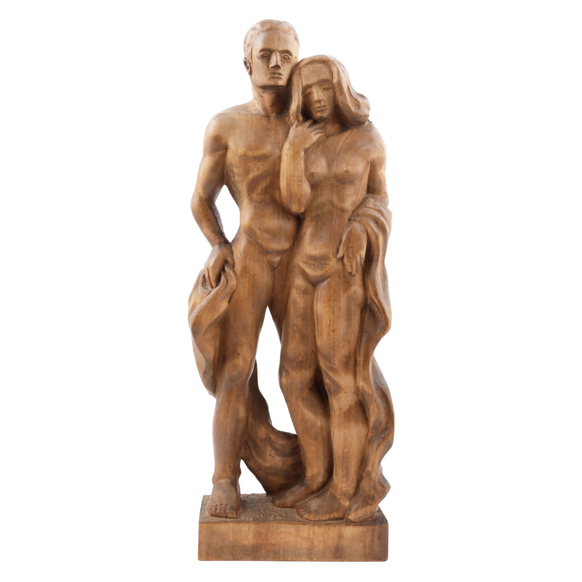 Carol Hübner, Couple wood, 49 x 19.2 x 7.4, signed and dated on the verso, on th&hellip;