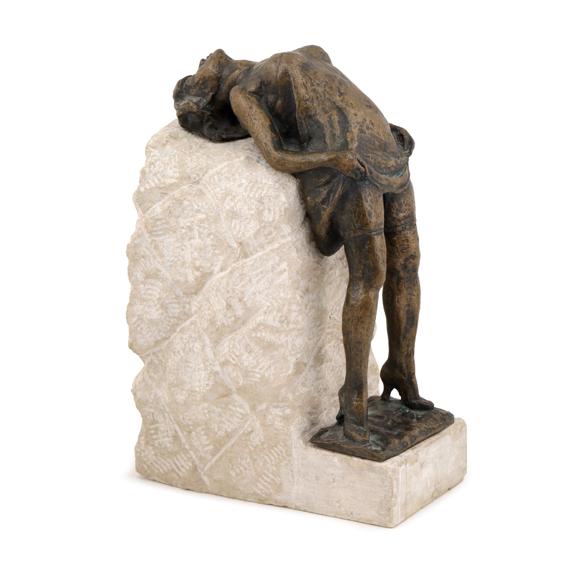 Gheorghe Leonida, Dream bronze and marble, 38 x 24 x 13, signed lower right, "LE&hellip;