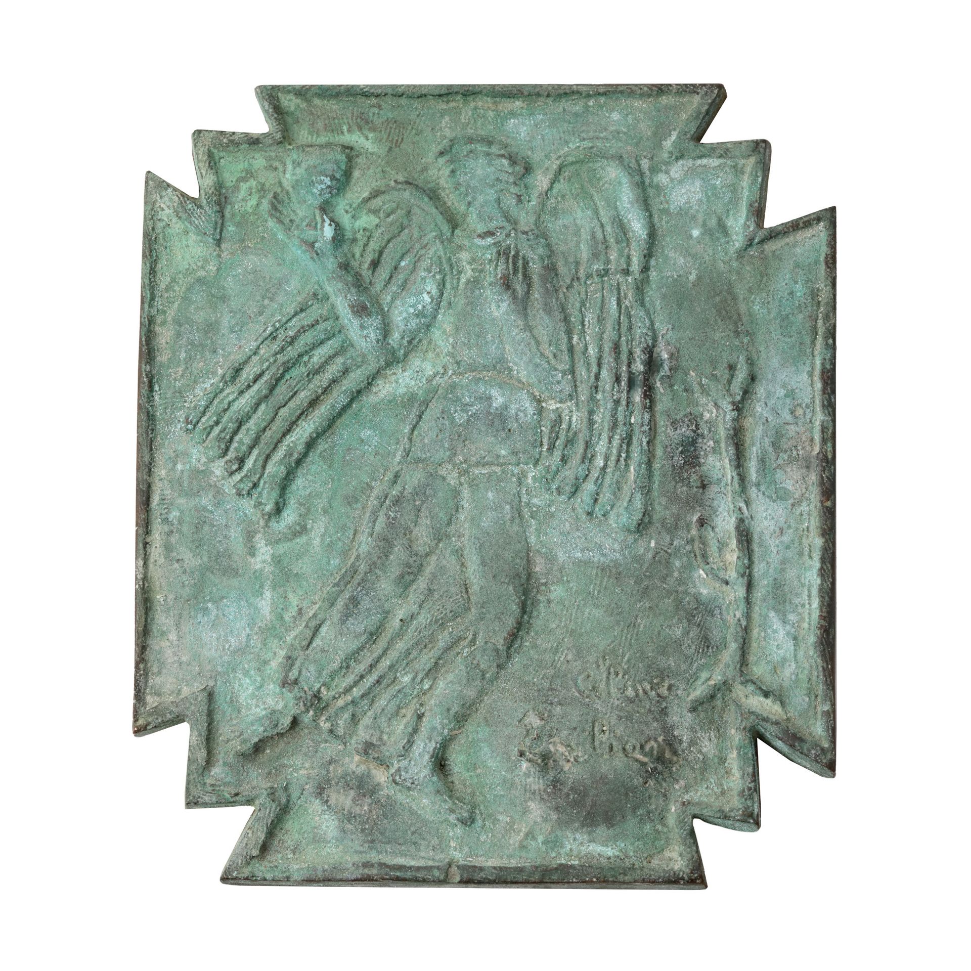 Celine Emilian (Sevastos), Archangel Gabriel 青铜，大理石，30 x 15 x 7，右下方有签名 "Celine E&hellip;