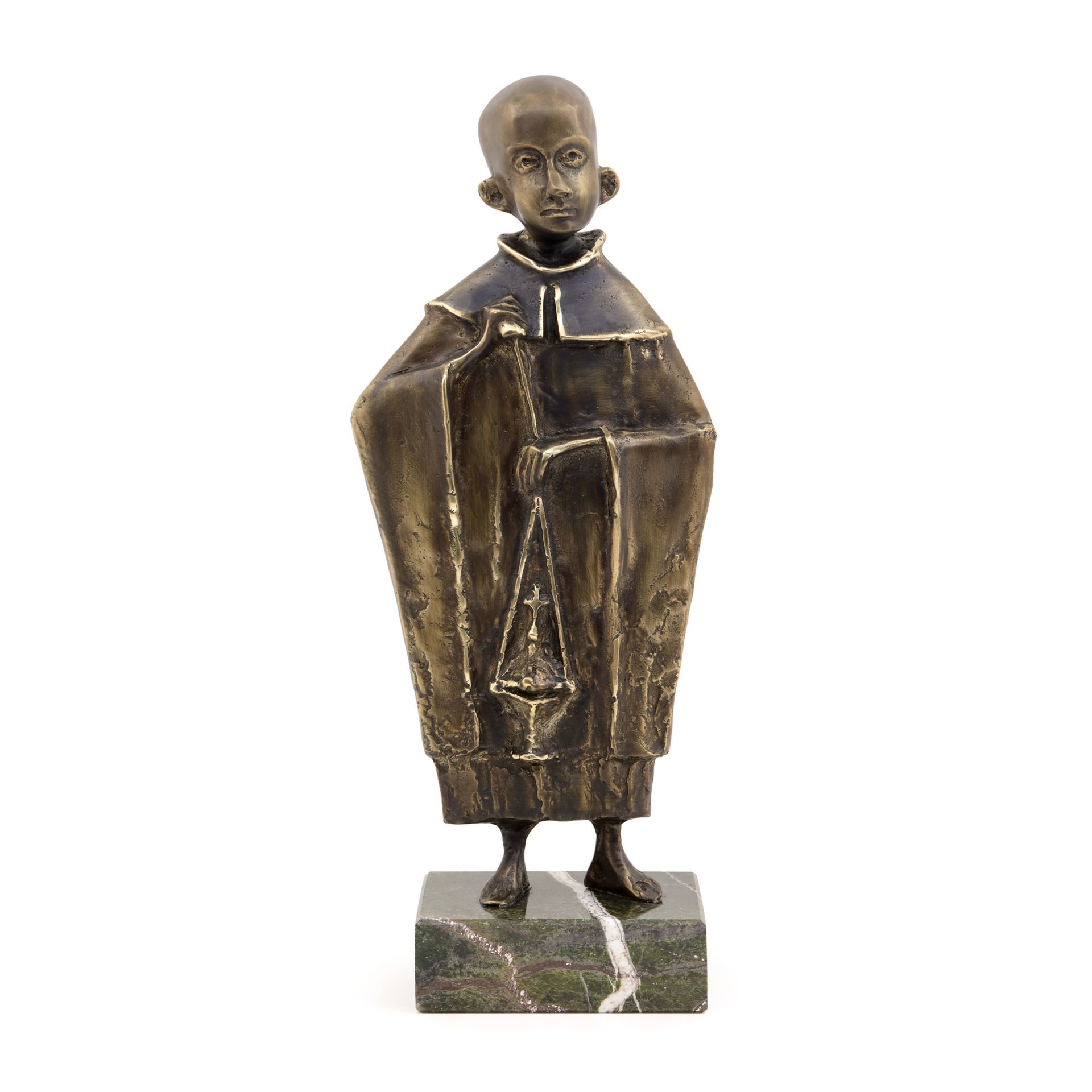 Ion Iancuţ, Altar Boy (Acolyte) 青铜，34 x 16 x 6，雕塑底部签名，背面为 "IANCUT"