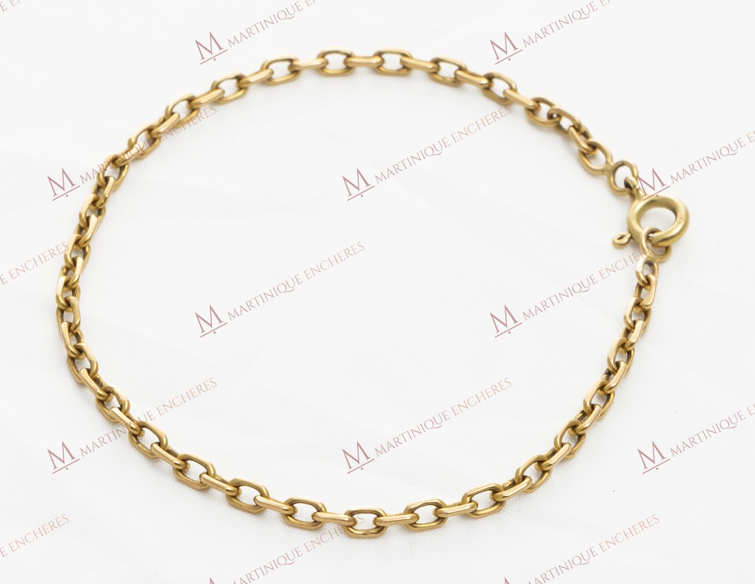 Null Mesh bracelet in yellow gold 750 thousandths 18K.
Weight : 6,18 g.