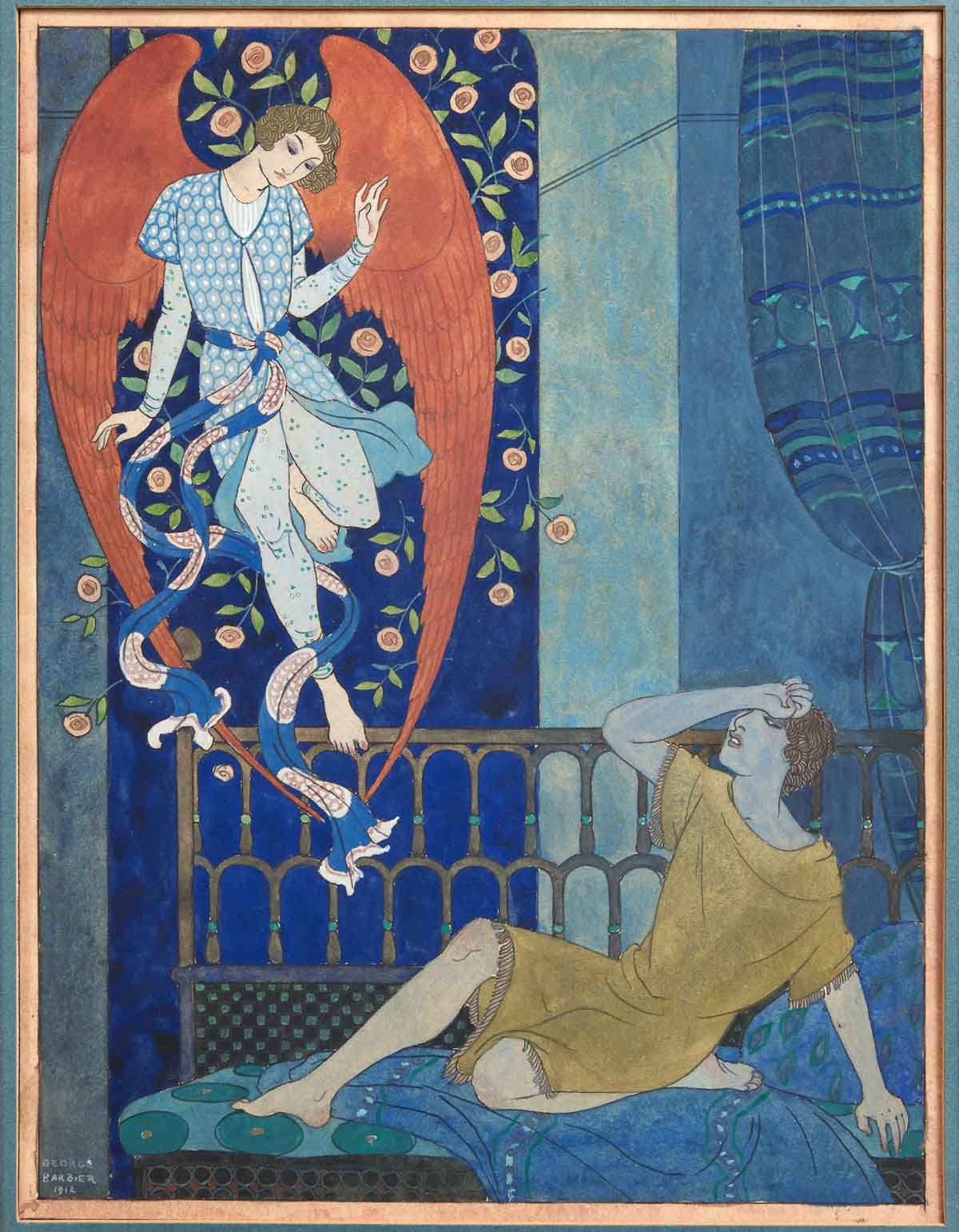 Null Georges BARBIER (1882-1932)

« L’annonciation	à Joseph ». Encre, aquarelle &hellip;