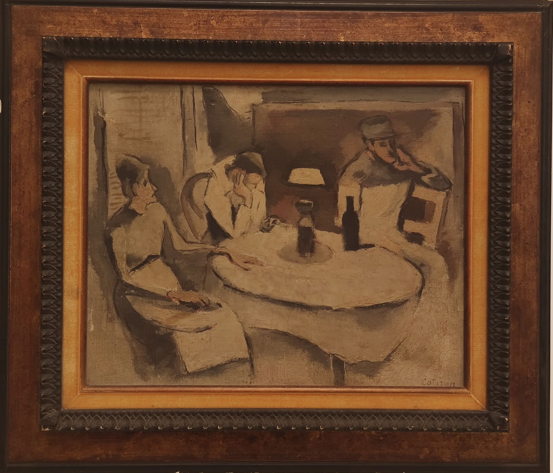 Null ROBERT LOTIRON (1886-1966 ) 

La veillée

Huile sur toile encadrée signée e&hellip;