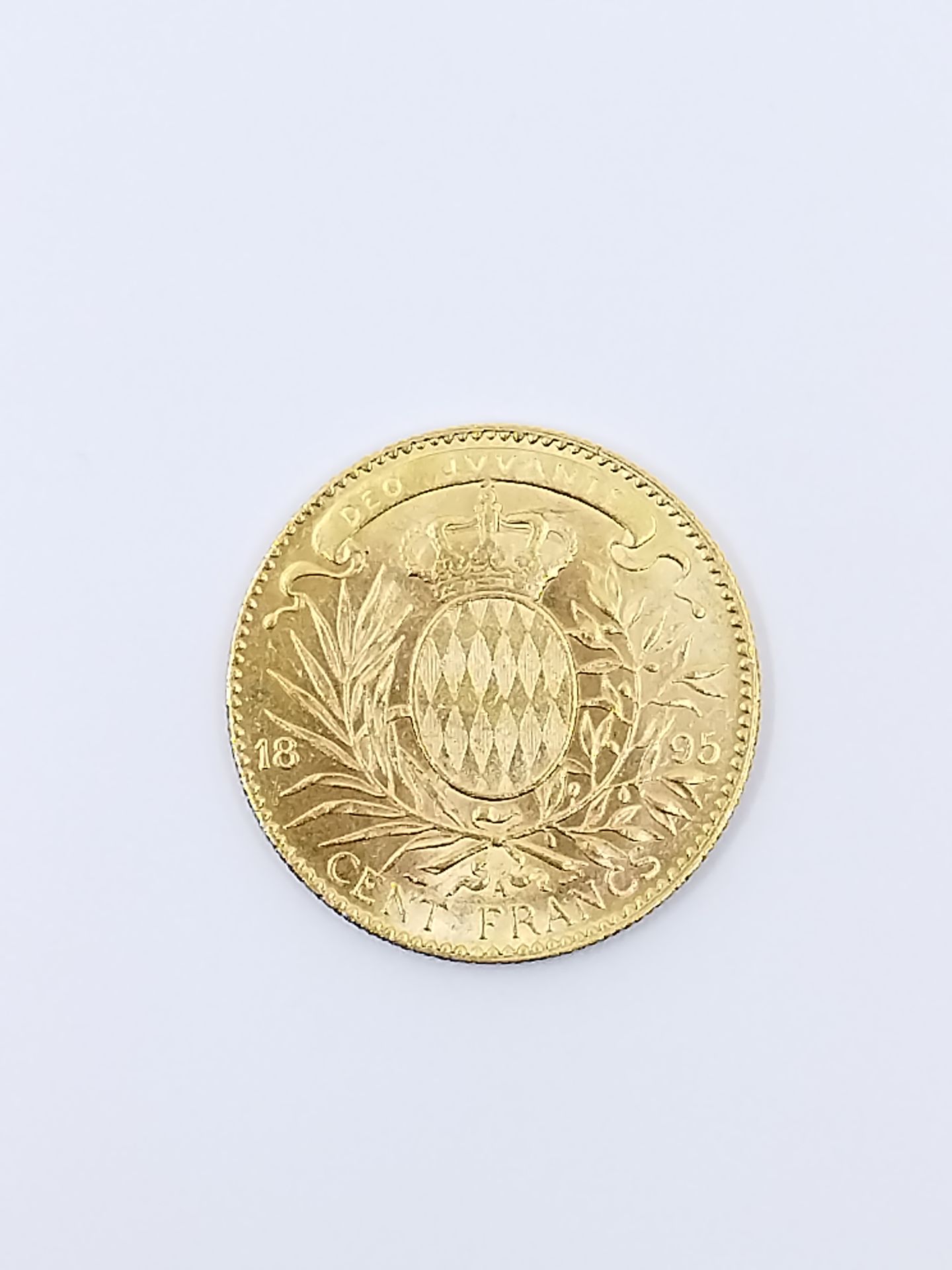 Null 摩纳哥亲王阿尔伯特一世金币100法郎的碎片，1895年

重量 : 32,3 g