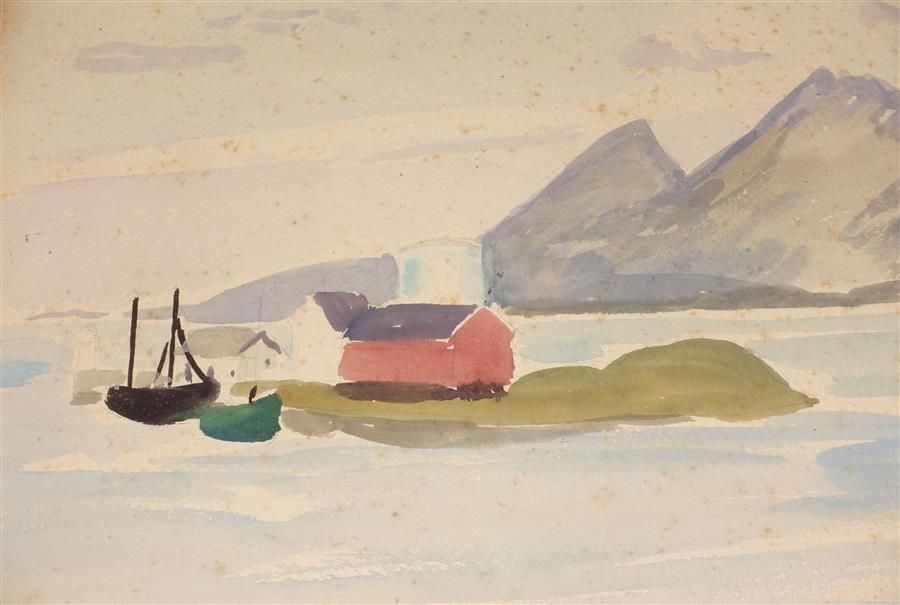 Null Pierre DEVAL (1897-1993).
Les îles Lofoten, Norvège, 1925
Aquarelle, signée&hellip;