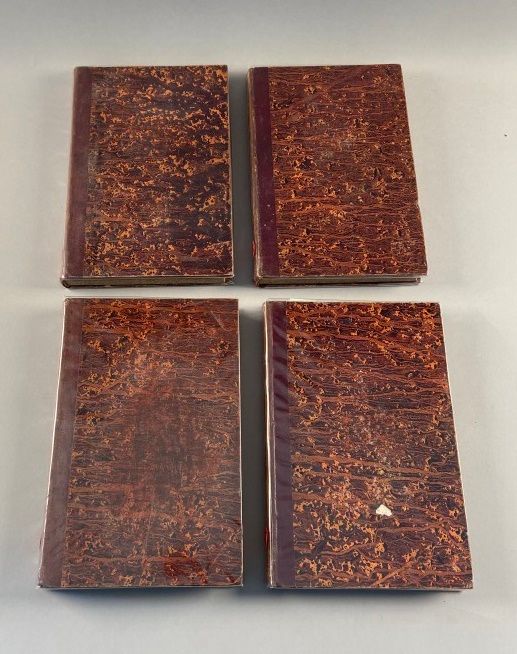 Null 阿拉戈-雅克。一个盲人的回忆。世界各地的旅行。巴黎，Hortet et Ozanne，1839年；4卷8开本，当代半巴塞尼语，光滑的书脊上有装饰（第1&hellip;