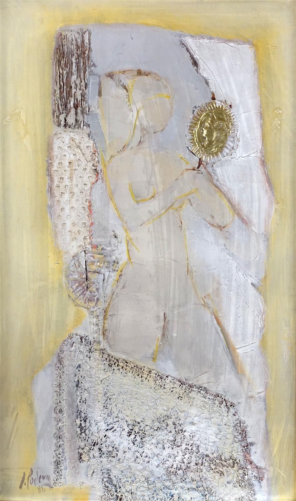 Null Jean-Émile PODEVIN (1925-2011).

Femme au miroir d'or.

Huile sur toile, si&hellip;