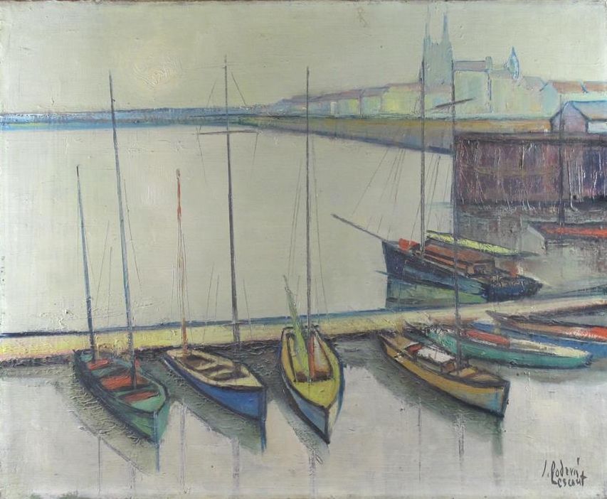 Null Jean-Émile PODEVIN(1925-2011)。

埃斯科港：

布面油画，签名J.Podevin，右下角题名Escaut。

高度：50&hellip;