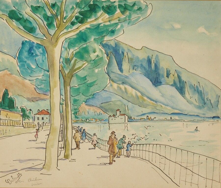 Null Gaston BALANDE (1880-1971)

Bord du lac Léman

Aquarelle sur papier

Porte &hellip;
