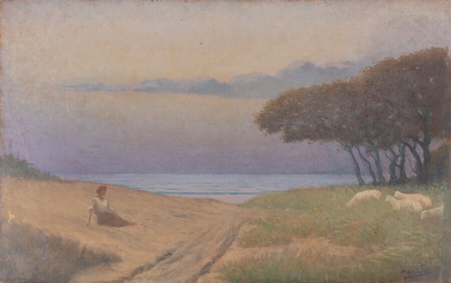 Null Alphonse OSBERT (1857-1939)

La bergère dans les dunes, 1939

Huile sur pan&hellip;