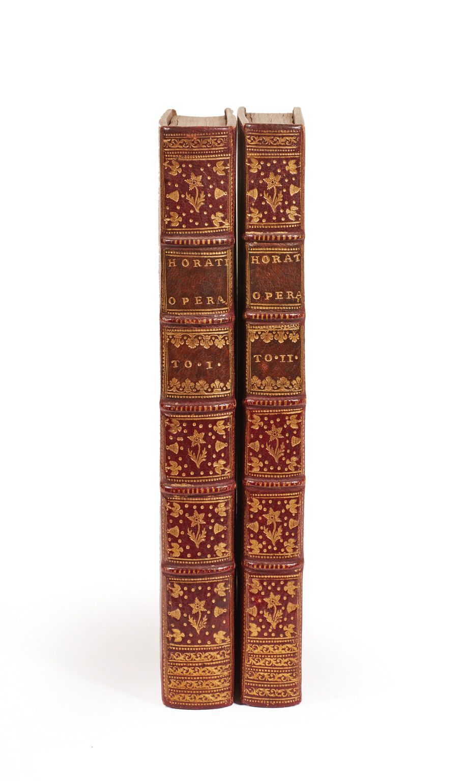 Null HORACE. Opera. Londres, John Pine, 1733-1737 ; 2 volumes grand in-8, reliur&hellip;