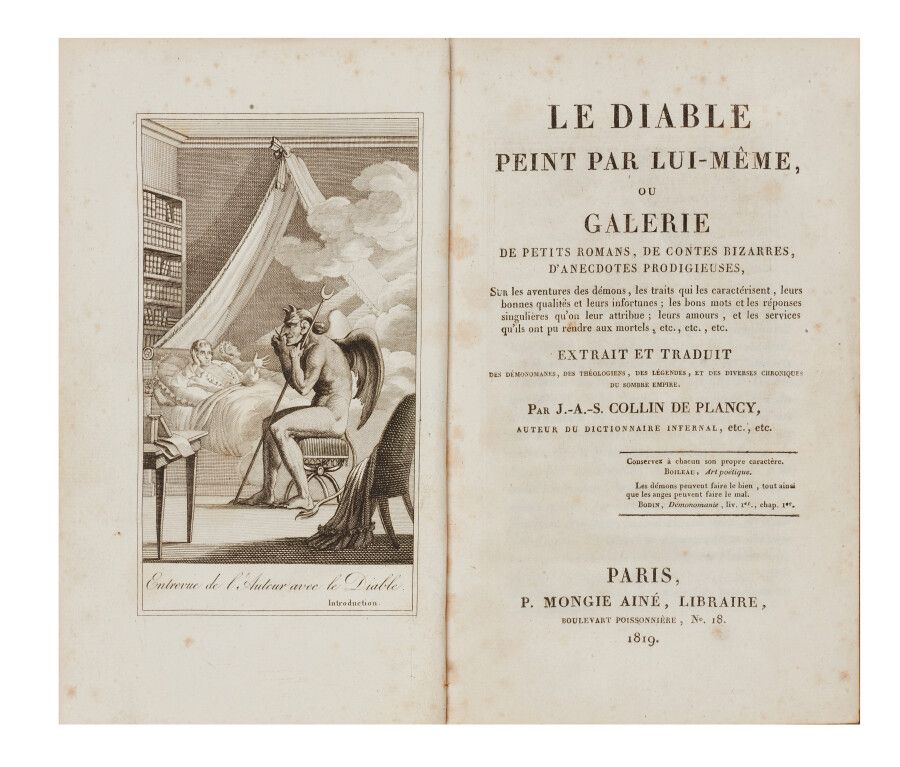 Null COLLIN DE PLANCY Jaques-Albin-Simon. Le Diable peint par lui-même, ou Galer&hellip;