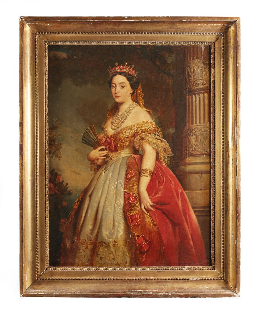 Null 19世纪法国画派，爱德华-杜布菲的追随者

马蒂尔德公主的画像

帆布

高度：65厘米65厘米；宽度：50厘米



保存在凡尔赛宫的杜布菲画作的翻&hellip;