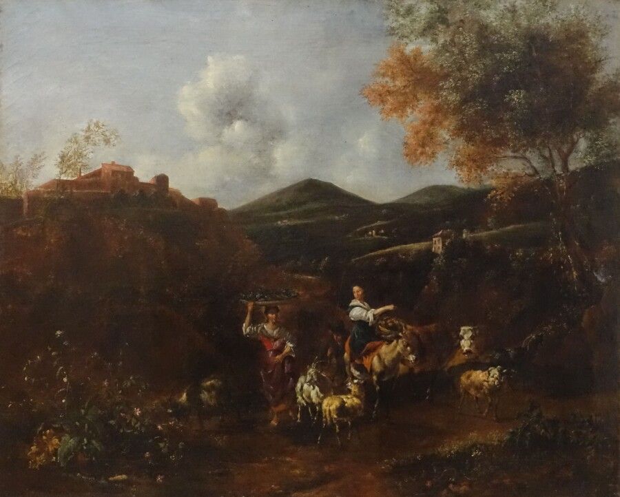 Null Johannes Van DER BENT (1650-c. 1690)

The return of the herd

Canvas, signe&hellip;