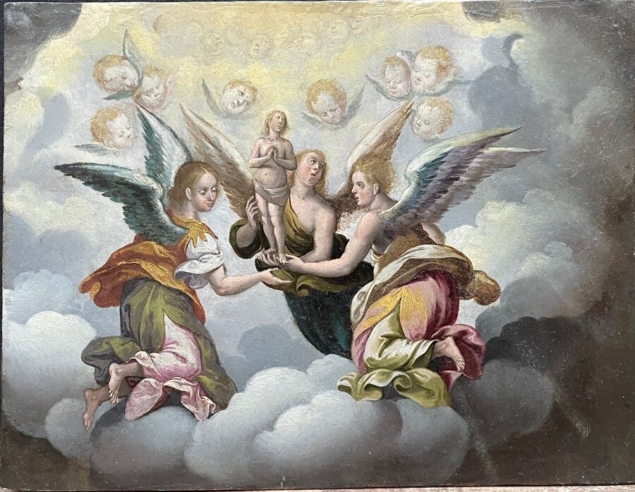 Null 17世纪的弗拉芒学派

三位天使支持抹大拉的马利亚

铜

高度：19厘米19厘米；宽度：25.5厘米



专家：Éric Turquin办公室