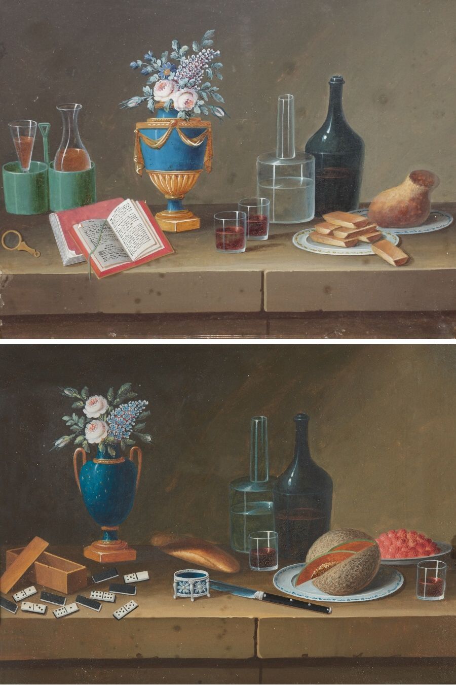 Null 约翰-鲁道夫-费拉本德(1779-1814)

静物花瓶; 静物瓜子和一碗草莓

一对水粉画

(旧的修复。)

高度 : 15,2 cm15,2 c&hellip;