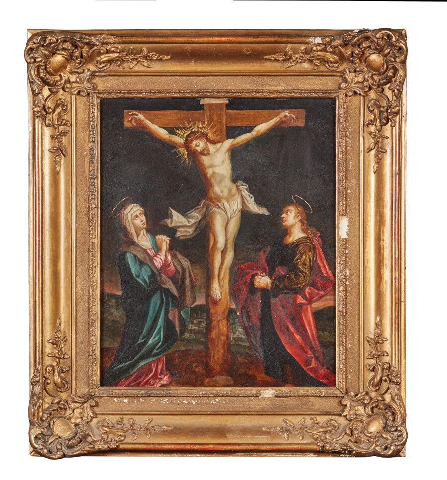 Null École anversoise vers 1620

Crucifixion entre Saint Jean et Marie

Cuivre p&hellip;