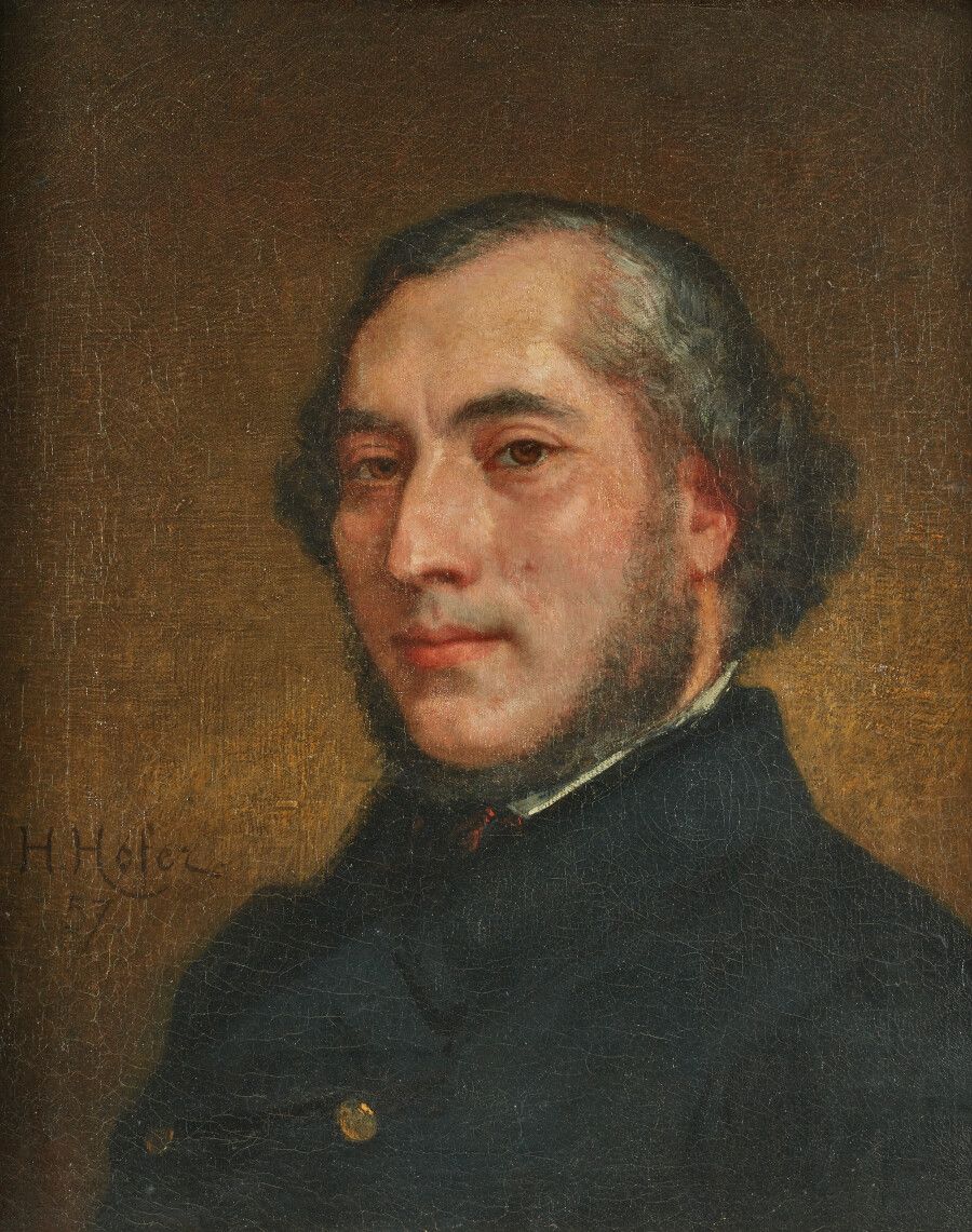 Null Attribué à Heinrich HÖFER (1825-1878)

Portrait d'homme de trois quarts

To&hellip;