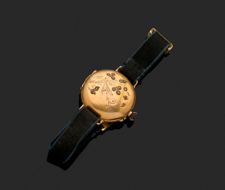Null Bracelet montre de dame, la montre de forme ronde en or jaune 750 millièmes&hellip;