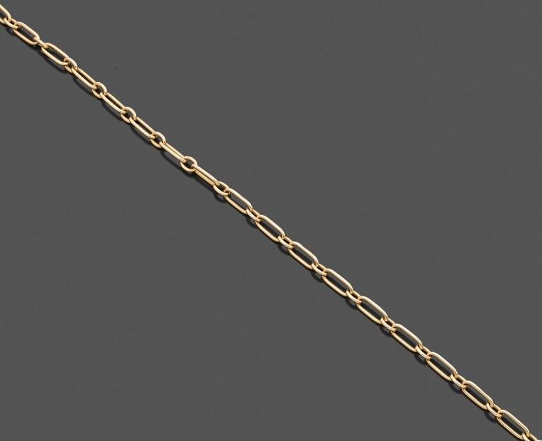 Null Collier articulé en or jaune 750 millièmes, les maillons ajourés de forme o&hellip;