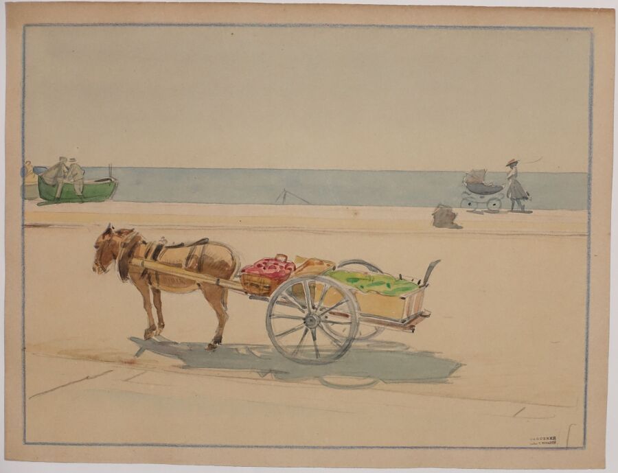 Null Tony MINARTZ (1870-1944)

Cheval et sa charrette

Aquarelle, porte le cache&hellip;