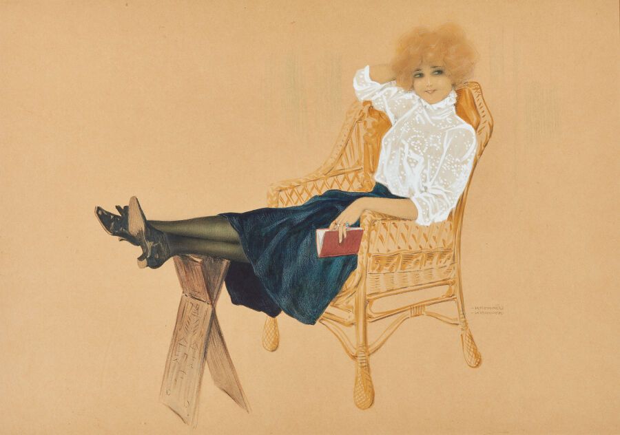 Null Raphaël KIRCHNER (1875-1917)

Femme à la lecture

Aquarelle, pastel, rehaut&hellip;