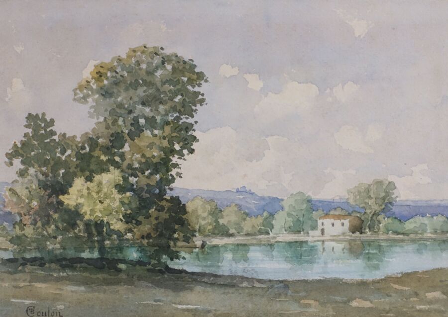 Null Paul-Frédéric-Léo COULON (1830-1897)

La maison du lac

Aquarelle, signée e&hellip;
