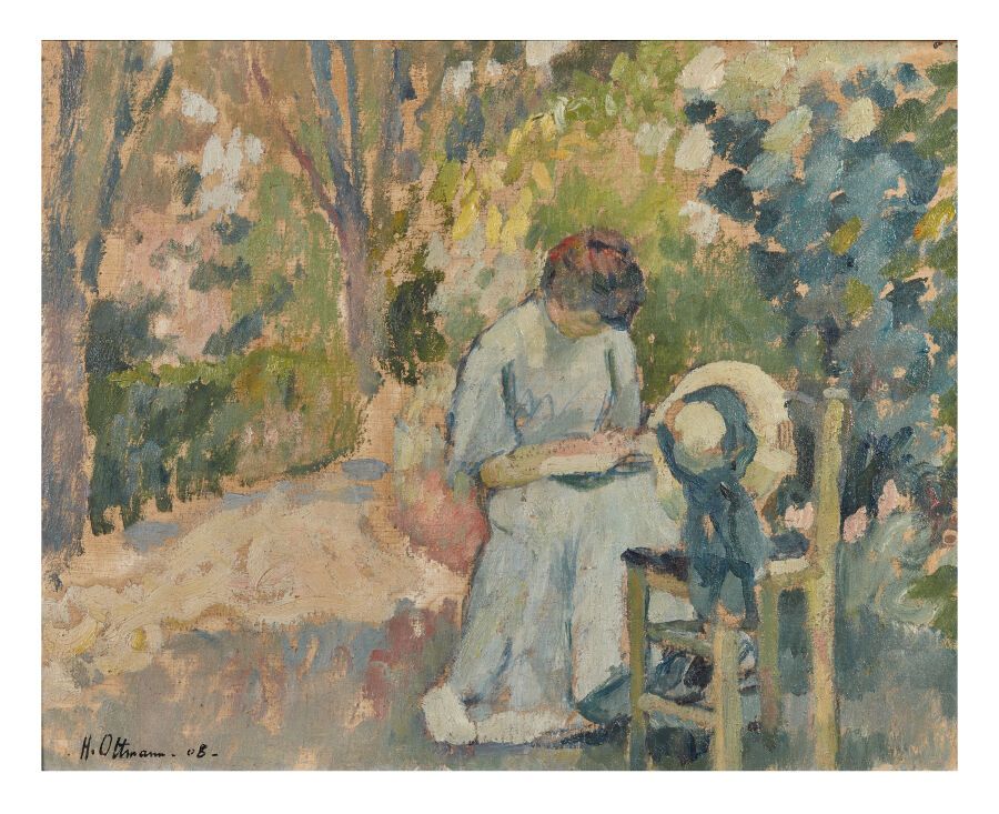 Null Henri OTTMANN (1877-1927)

Femme lisant dans un parc 

Huile sur toile à fo&hellip;