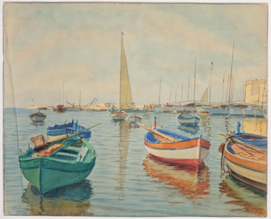 Null Tony MINARTZ (1870-1944)

Barques au mouillage, une verte à gauche, Côte d'&hellip;