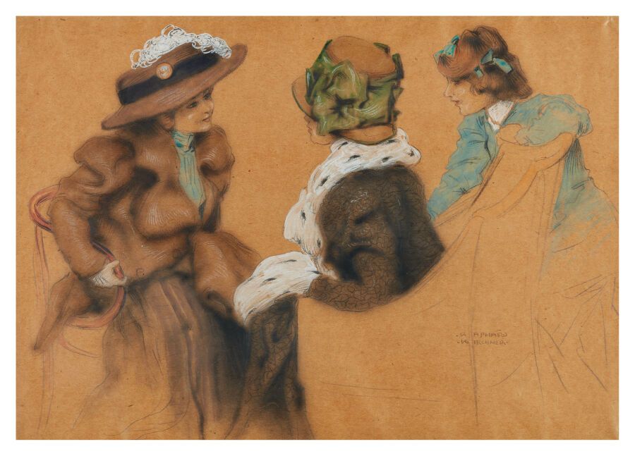 Null Raphaël KIRCHNER (1875-1917)

Trois élégantes

Aquarelle, rehaut de gouache&hellip;