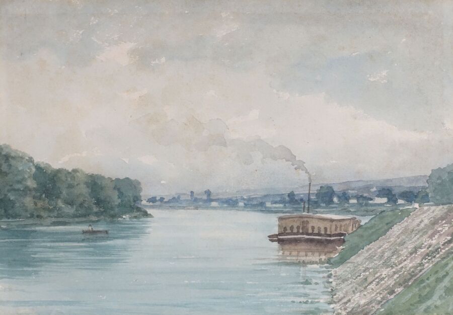 Null Attribué à Paul-Frédéric-Léo COULON (1830-1897)

Le bateau à roue italien

&hellip;