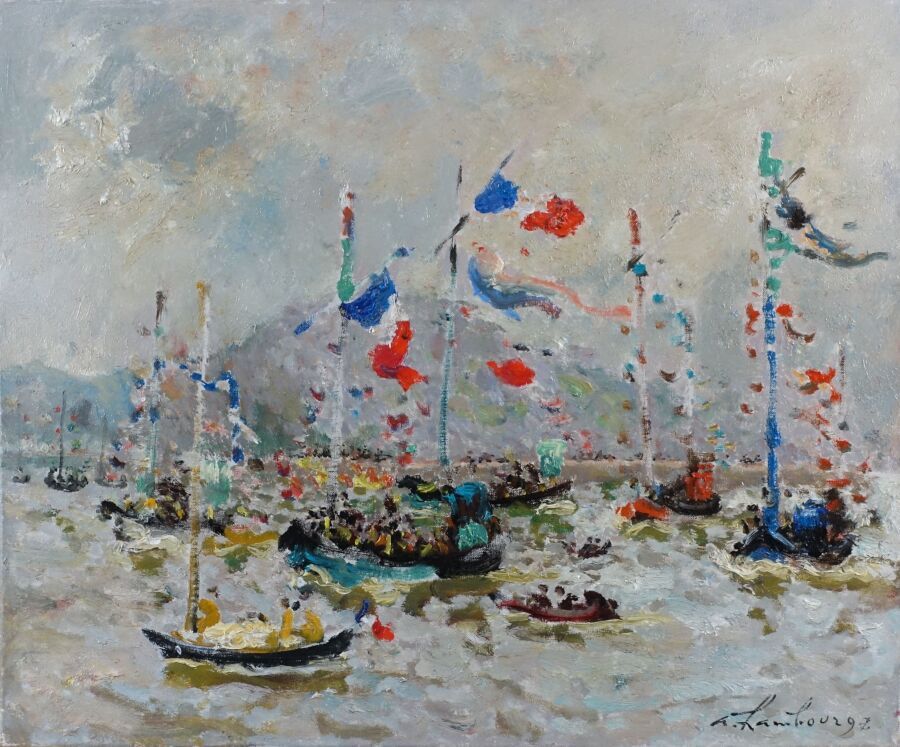 Null André HAMBOURG (1909-1999)

La fête des marins

Huile sur toile, signée en &hellip;