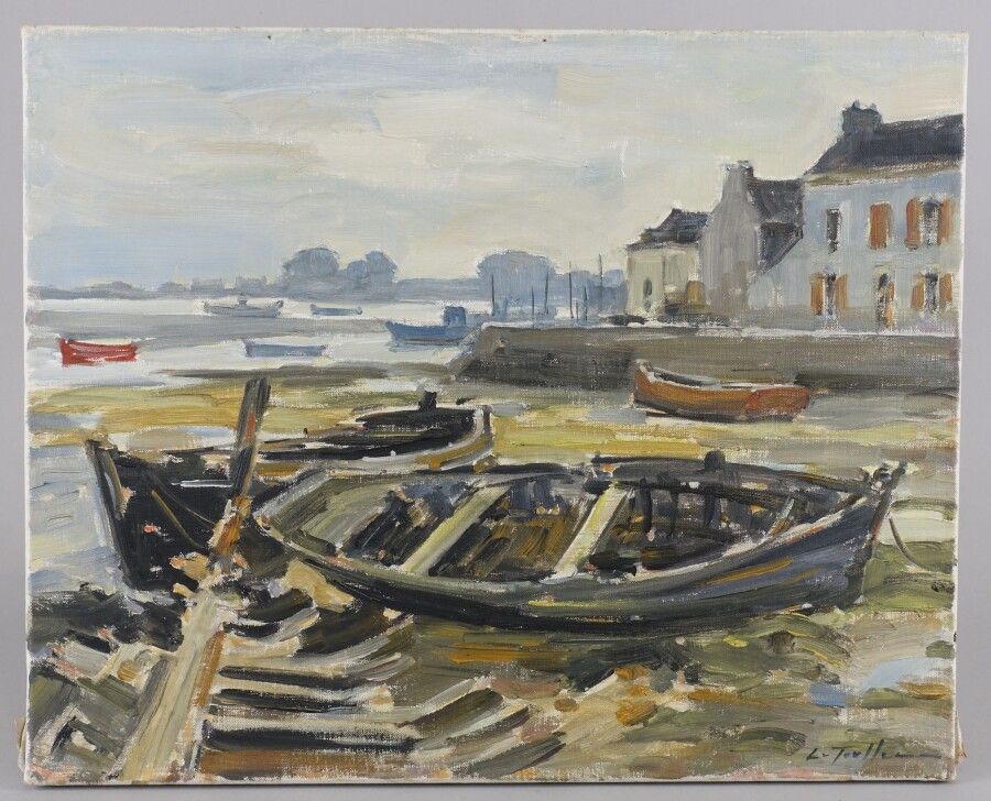 Null Jean-Louis LE TOULLEC (1908-1999)

Barques à marée basse

Huile sur toile, &hellip;