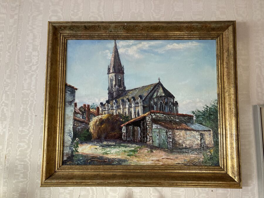 Null École moderne

Chevet d'église

Huile sur toile 

Haut. : 45 cm ; Larg. : 6&hellip;