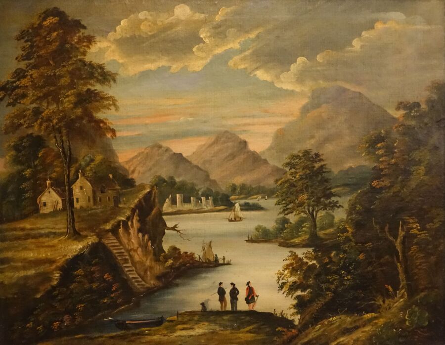 Null École américaine du XIXe siècle

Paysage animé à la rivière

Huile sur pann&hellip;