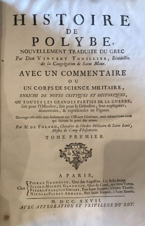 Null POLYBE. HISTOIRE DE POLYBE. P., Gandouin, 1727-30. Six volumes in-4 veau br&hellip;