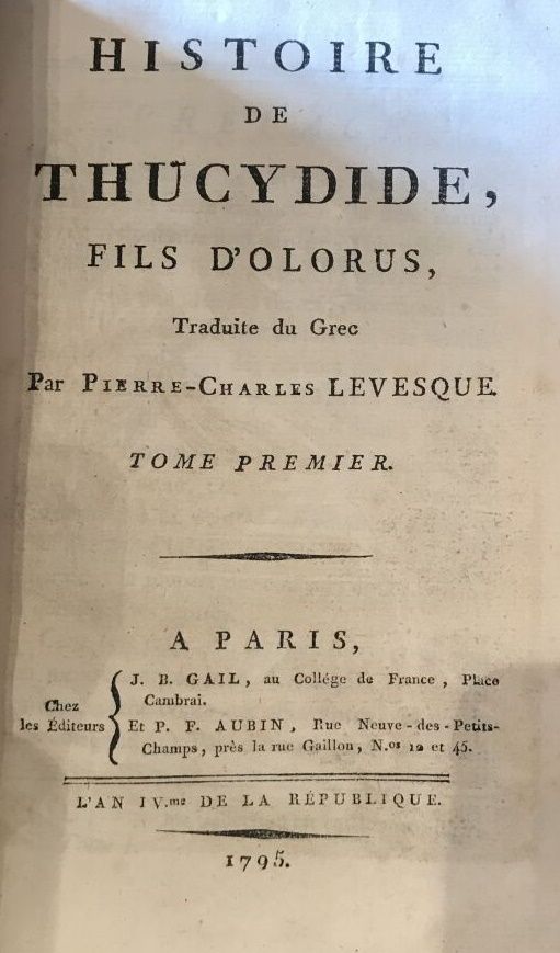 Null Histoire de Thucydide fils d'Olorus

Traduit du grec par Pierre-Charles Lev&hellip;