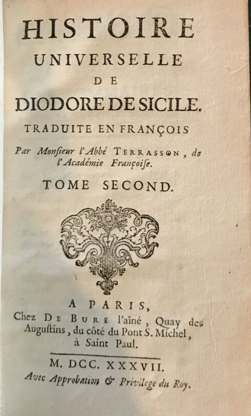 Null Histoire universelle de Diodore de Sicile traduite en françois par Monseign&hellip;