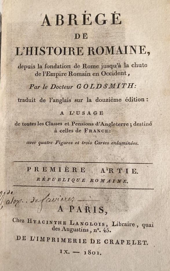 Null Dr. GOLDSMITH

Abrégé de l'Histoire romaine

Paris, chez Hyacinthe Langlois&hellip;