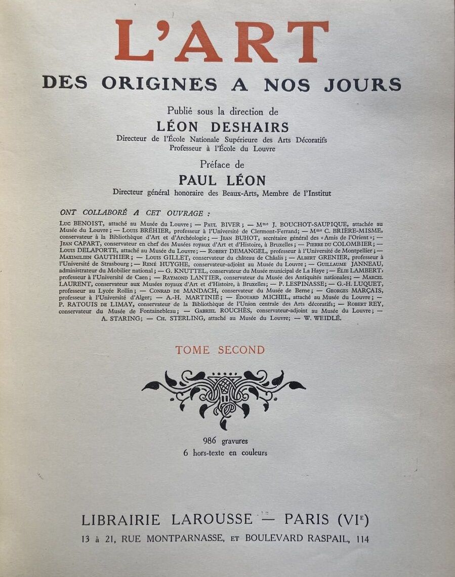 Null L'Art des origines à nos jours 

Publié sous la direction de Léon Deshairs
&hellip;