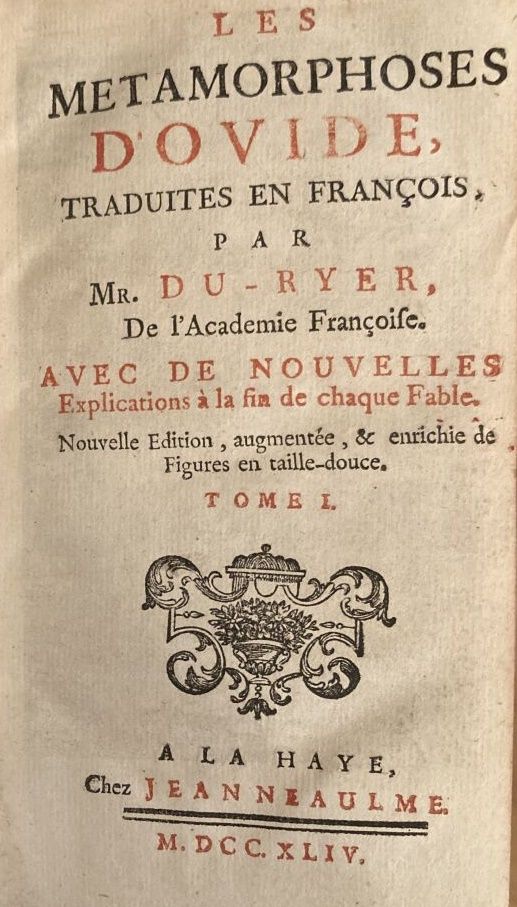 Null Ovide - Les Métamorphoses d'Ovide traduites en François, par Mr. Du Ryer av&hellip;