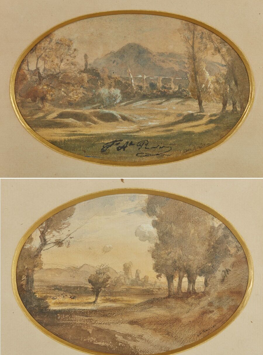 Null François-Auguste RAVIER (1814-1895)
Ein Paar Landschaften
Aquarell auf schw&hellip;