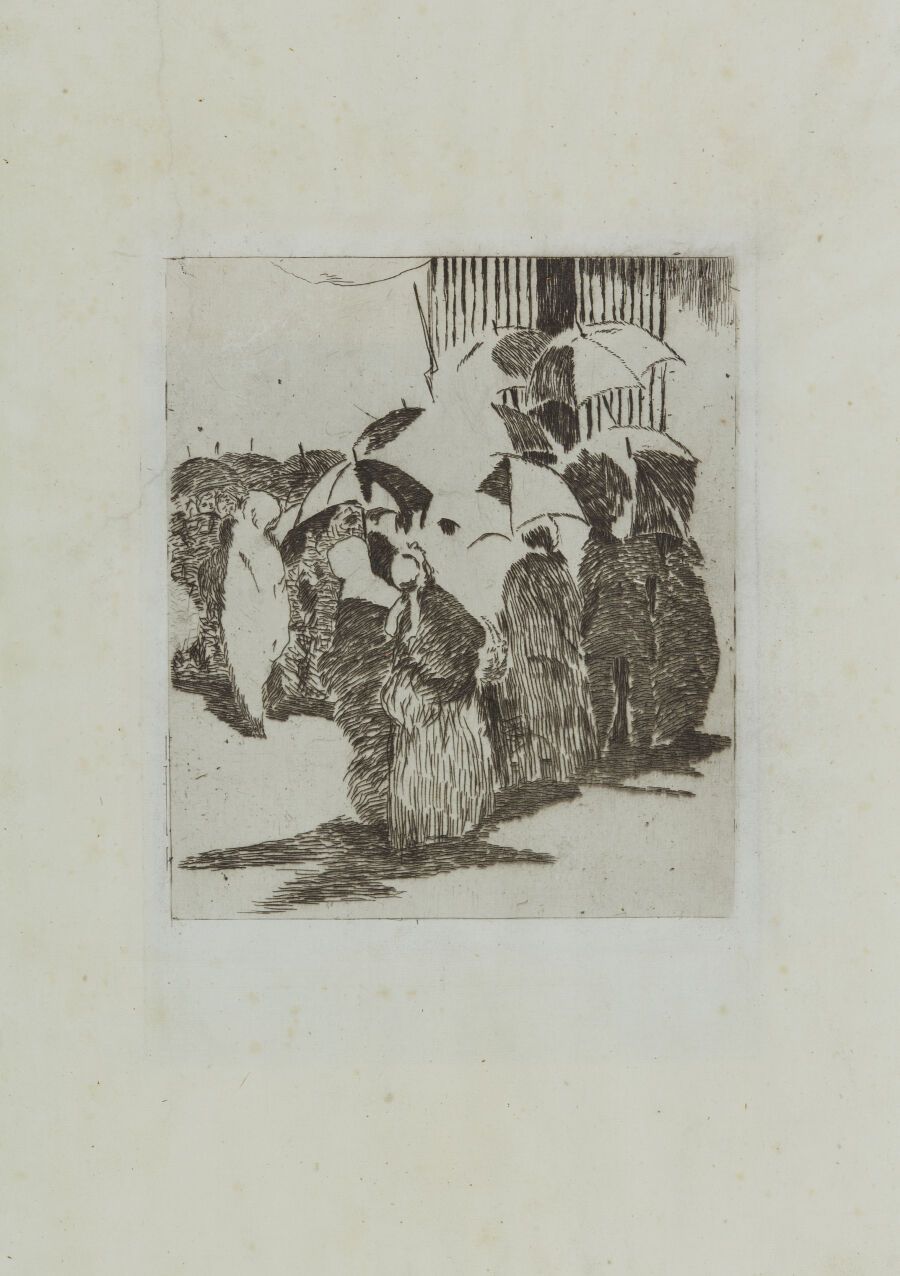 Null Édouard MANET (1832-1883).
La Queue devant la boucherie (Belagerung von Par&hellip;