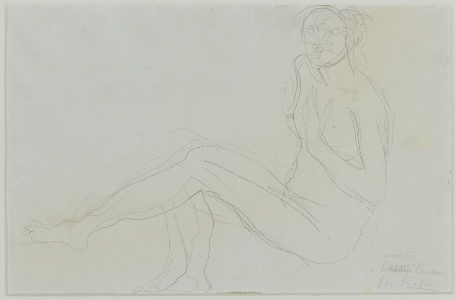 Null Auguste RODIN (1840-1917)
Femme nue assise, la main à la poitrine, vers 190&hellip;